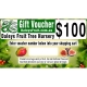 Gift Vouchers for Daleys Fruit Tree Nursery