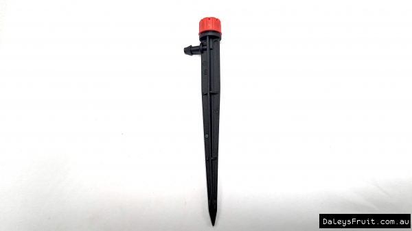 Adjustable Drip irrigation emitter on spike