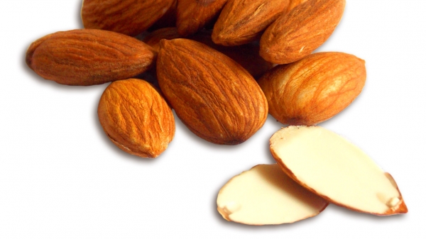 Almond Nuts with one split in half