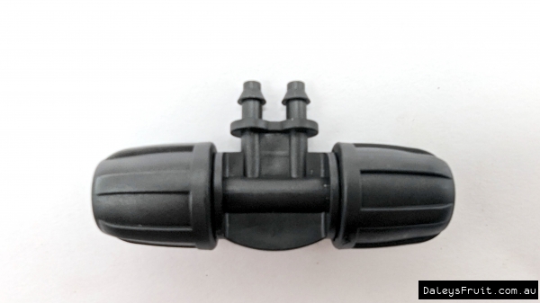 Shows the T Piece connector fully assembled and how you will receive it