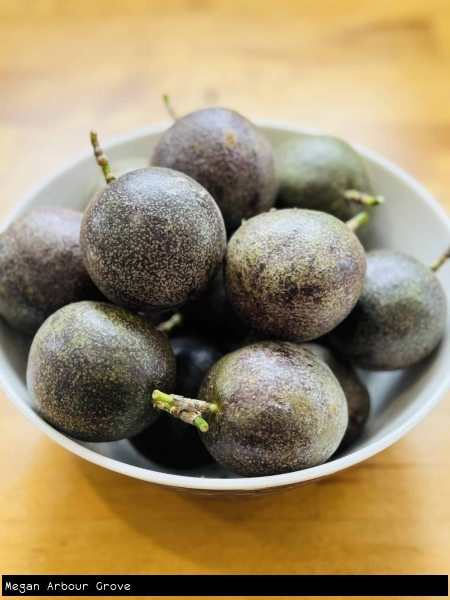 Ripe Passionfruit in a bowl ready to eat