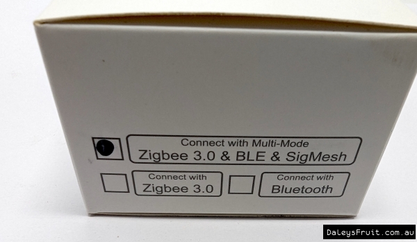 Side view of the unopened smart gateway box