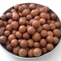 Picture of the Macadamia nuts that are ready to be cracked open and eaten