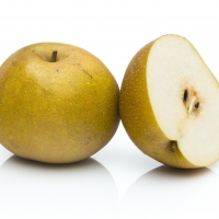 Nashi Pear not exact variety By Apple and Pear Australia Ltd [CC BY 2.0 (https://creativecommons.org/licenses/by/2.0/)] From Flickr https://flic.kr/p/MEJ8vx